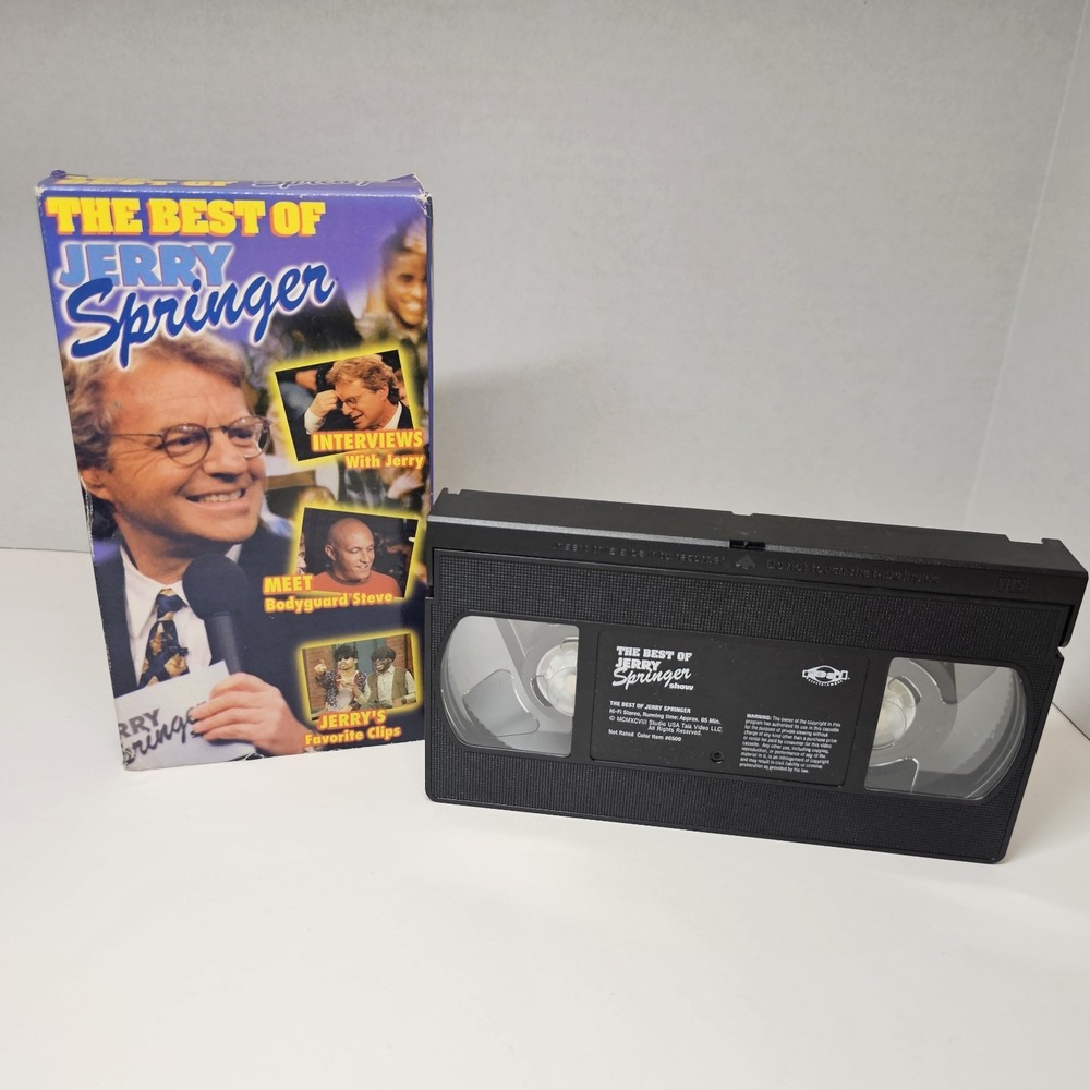 Jerry Springer VHS The Best Of Interviews Wildest Clips Reality‎ TV 90s Retro